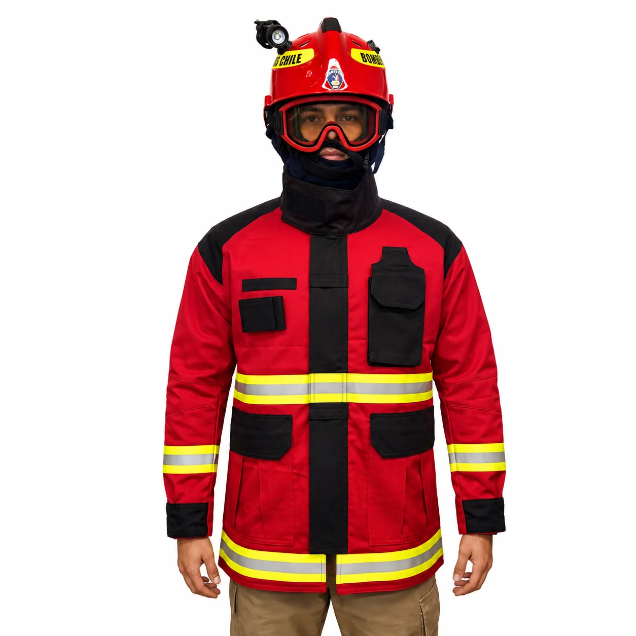 Chaqueta Rescate Bomberos (Producto a Pedido) Rojo