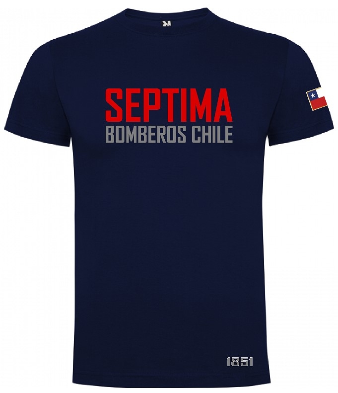 Polera Bomberos Septima 1851 Azul