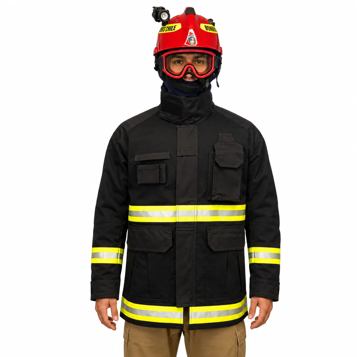 Chaqueta Rescate Bomberos Negro